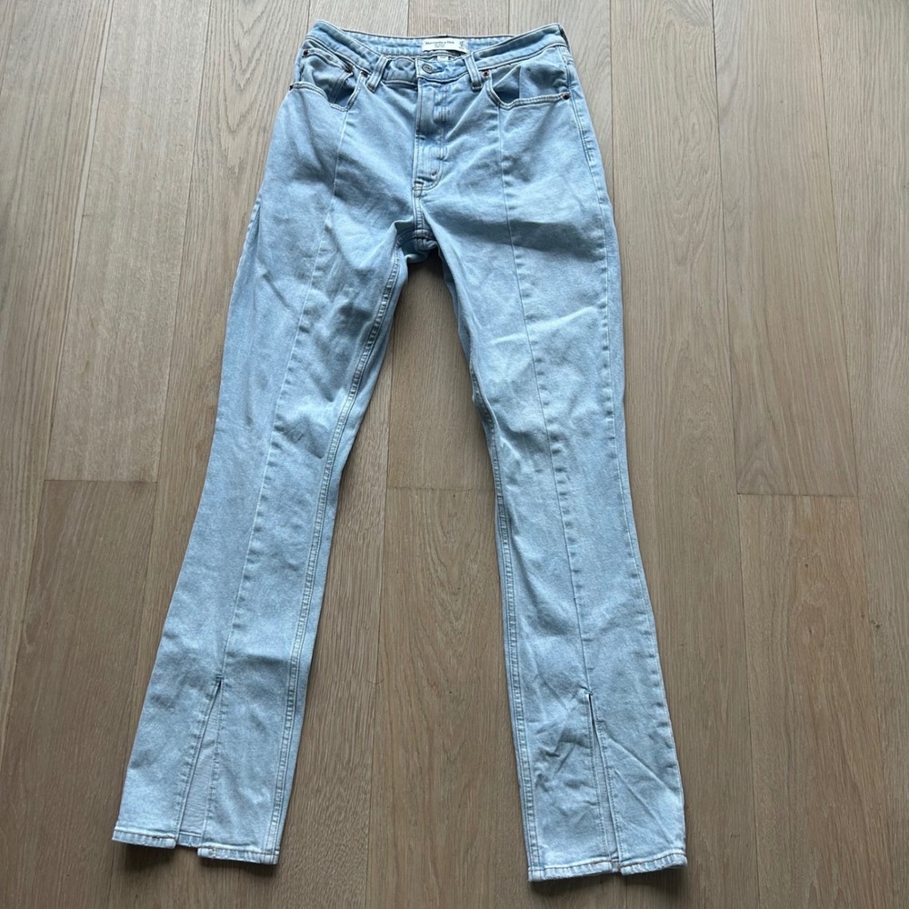 Abercrombie & Fitch Skinny High Rise Jeans Women 27/4Rβ Light Blue Curve Love